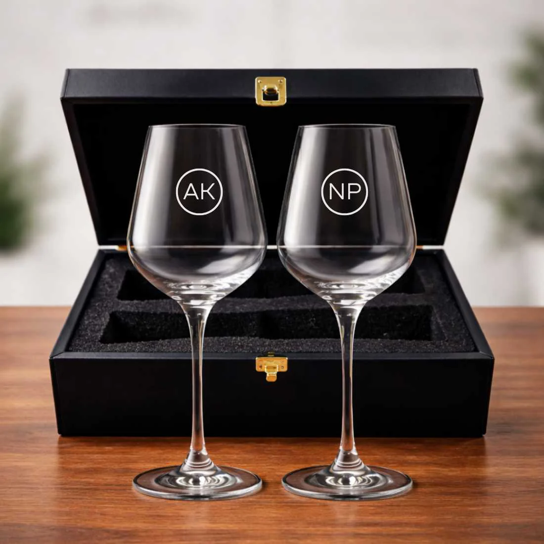 Customisable Wine Glass with Initial - Engraved Premium Wine Glasses - Image 2
