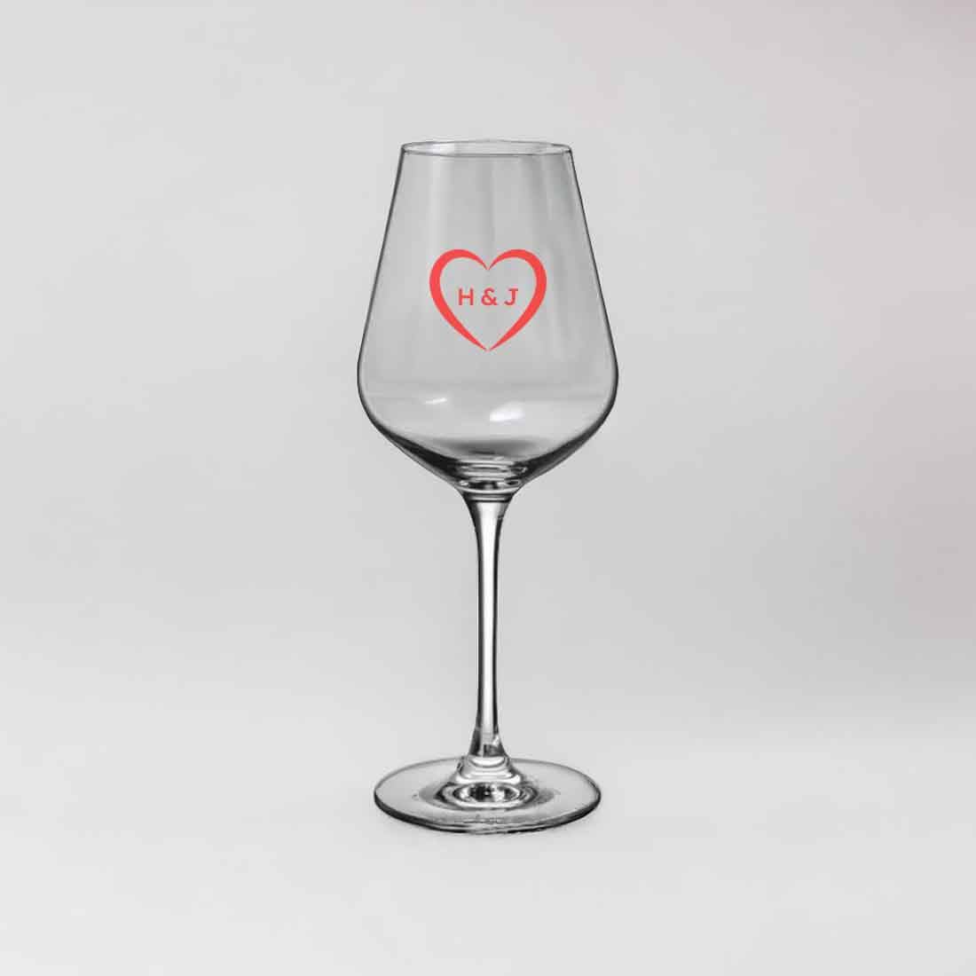 Customisable Wine Glass with Heart and Initial - Premium Edition Wine Glasses - Image 3