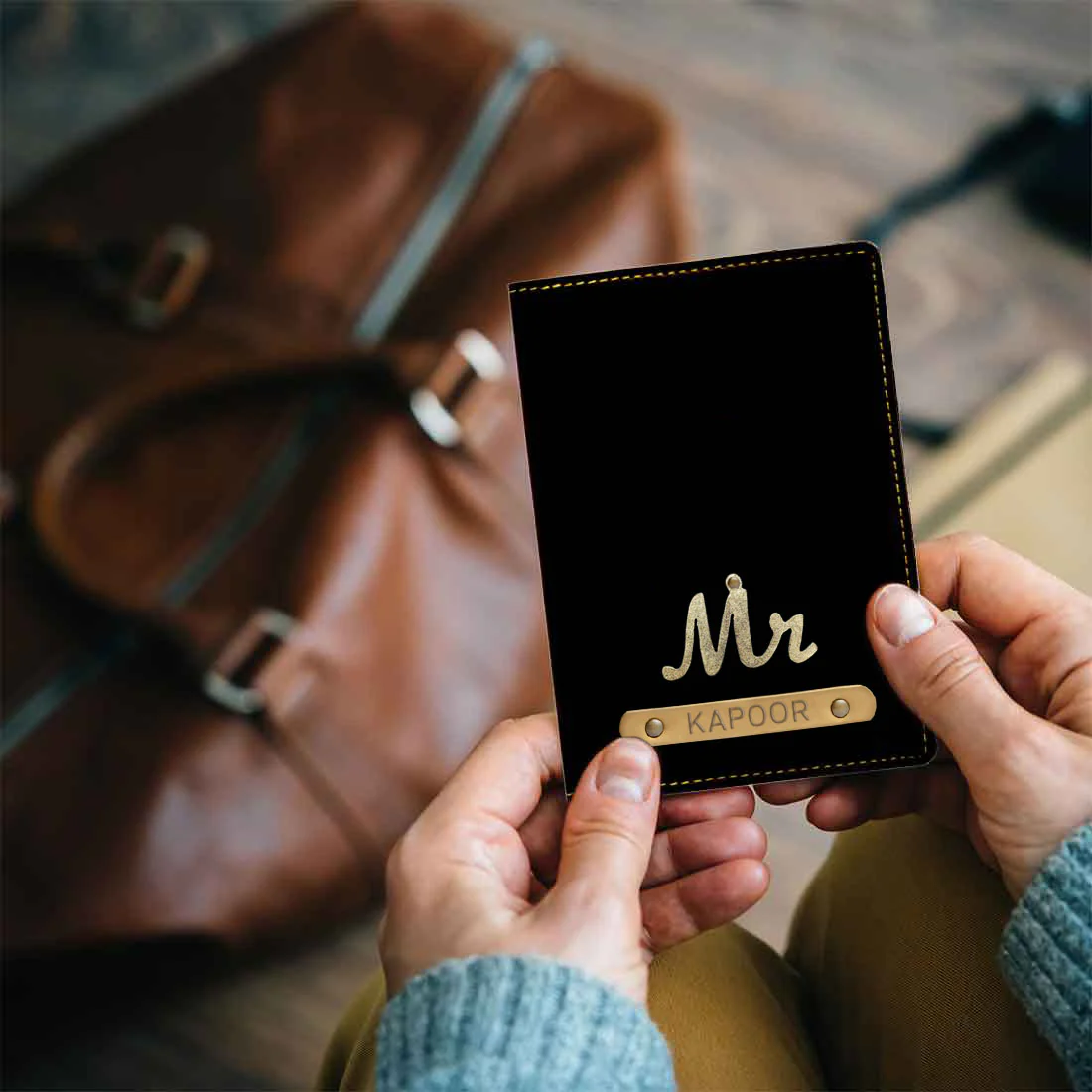 Personalized Mr Passport Covers with Charm Customized Name for Mens - Image 9
