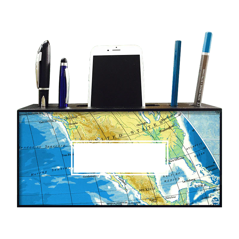 Custom Mobile Pen Stand Holder for Gift - World Map - Image 3
