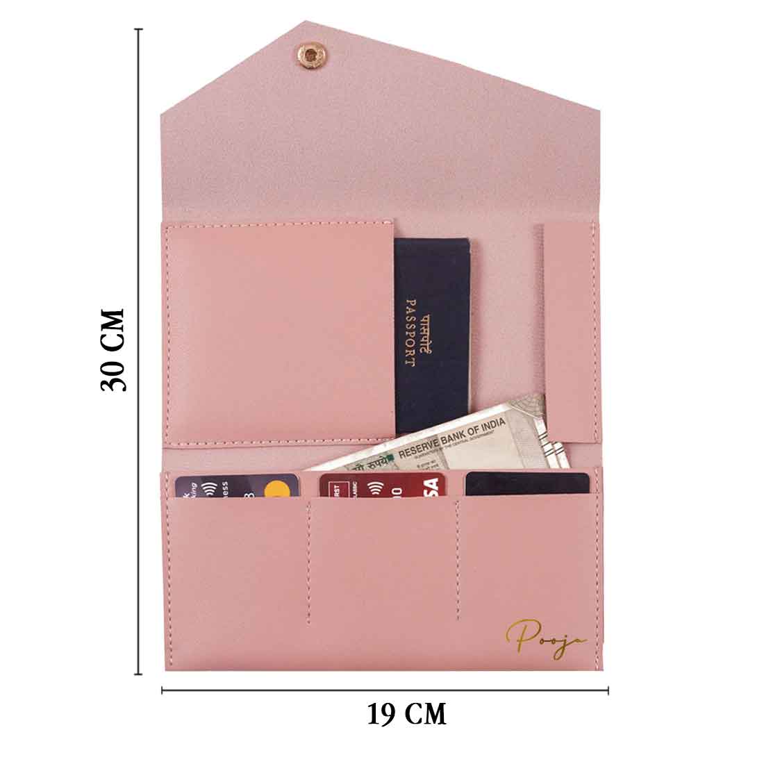 Customised Name Wallet for Women-Envelope Clutch - Image 5