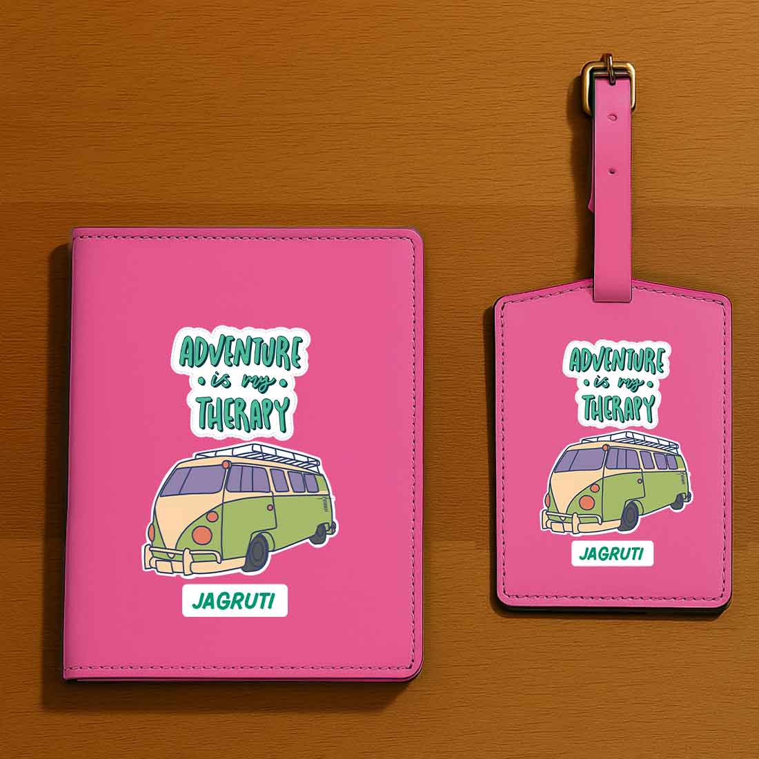 Customised Passport Holder Faux Leather Custom Covers for Passports-Adventure Therapy - Image 13