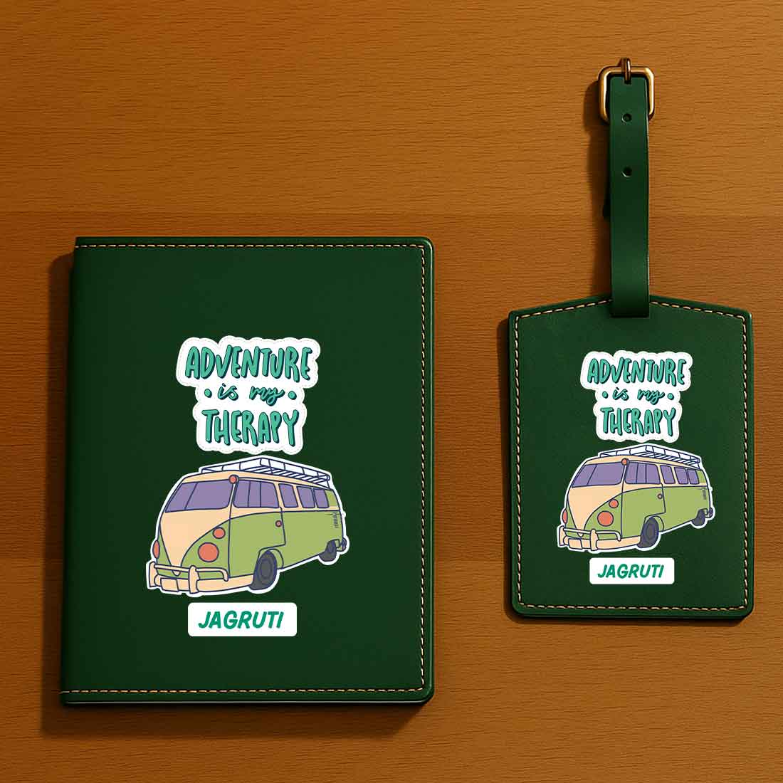 Customised Passport Holder Faux Leather Custom Covers for Passports-Adventure Therapy - Image 17