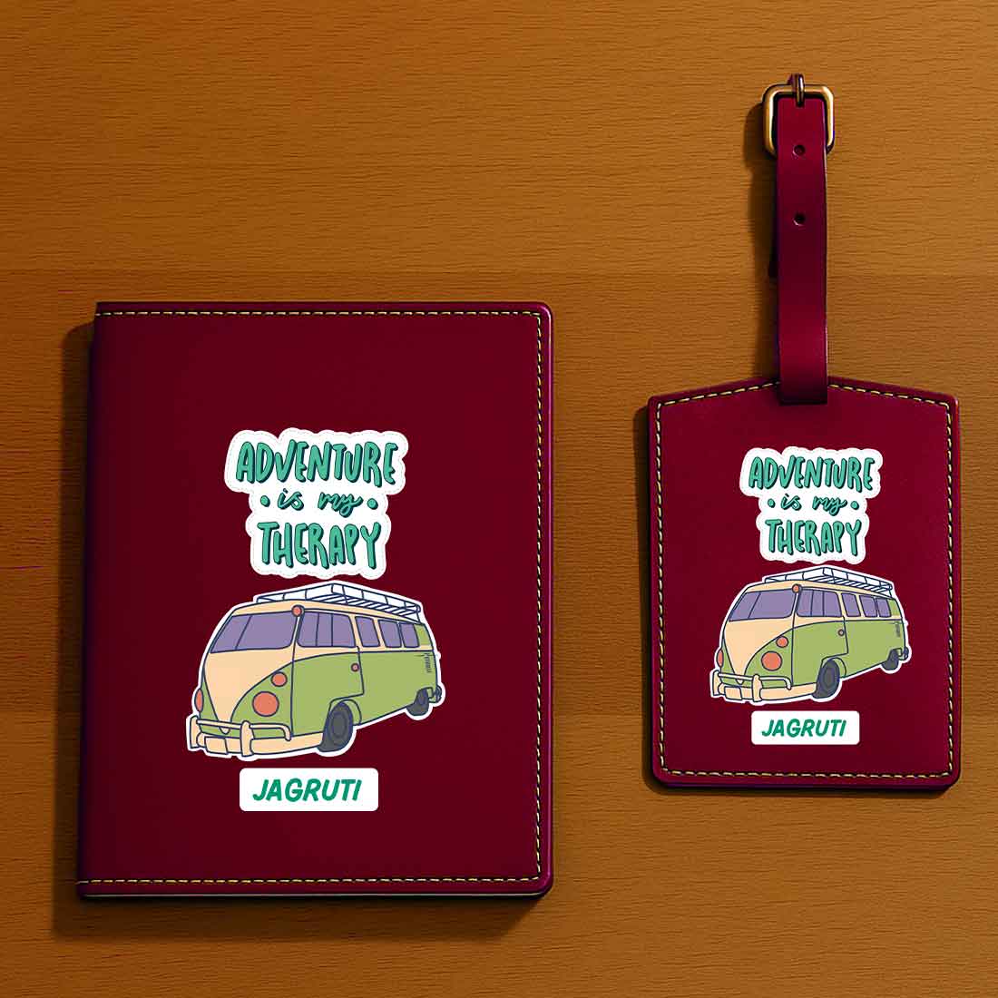Customised Passport Holder Faux Leather Custom Covers for Passports-Adventure Therapy - Image 19
