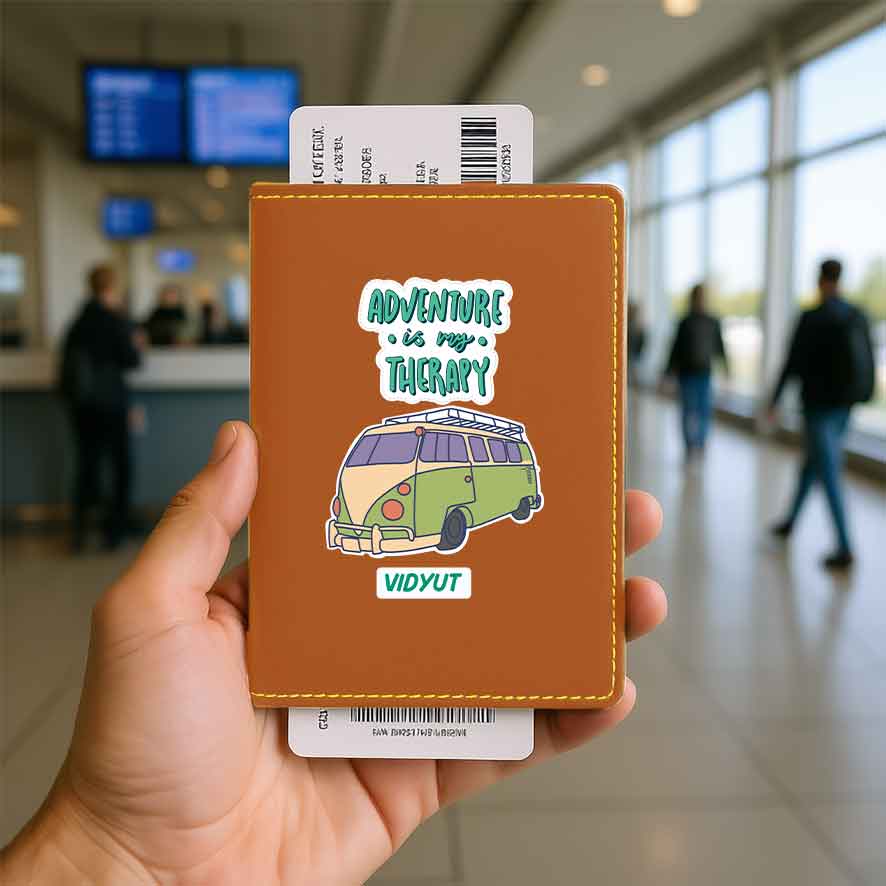 Customised Passport Holder Faux Leather Custom Covers for Passports-Adventure Therapy - Image 5