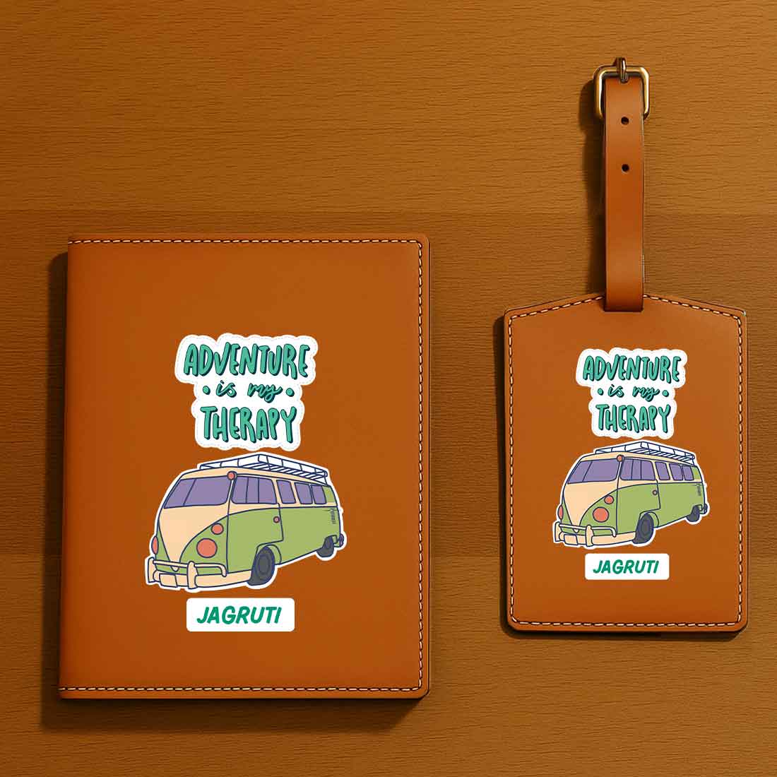 Customised Passport Holder Faux Leather Custom Covers for Passports-Adventure Therapy - Image 9