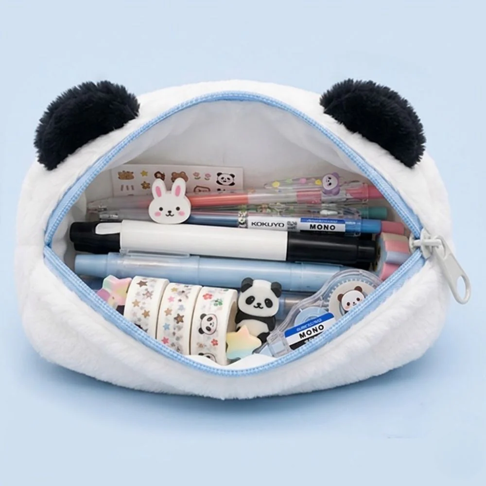 Customised Pencil Pouch with 3D Ears | Birthday Gift for Kids | Plush Faux Fur Pencil Box - Image 23