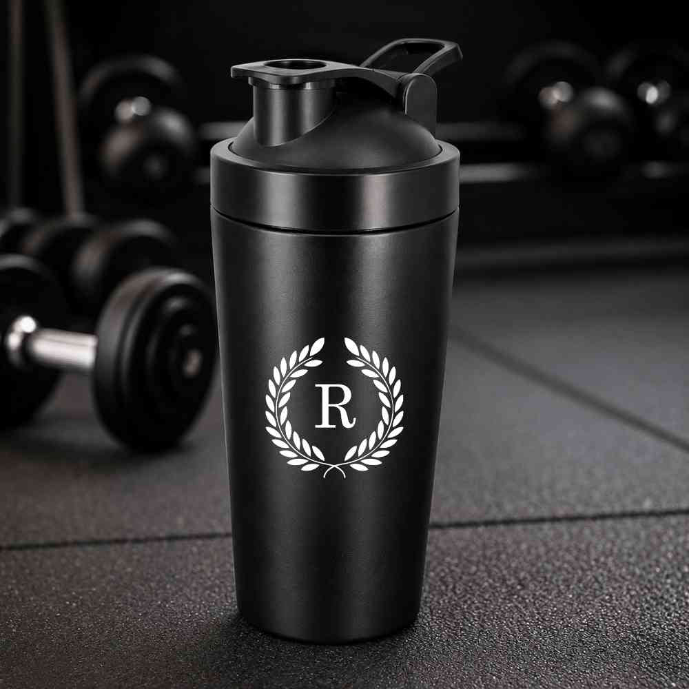 Custom Shaker Bottle for Protein Mixer Sippers Gym Workouts with Whisk Ball - Image 2
