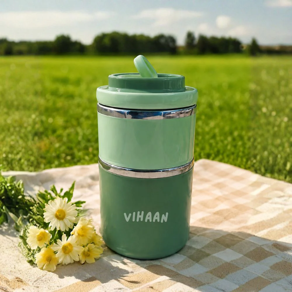 Customised Tiffin Box | 2-Layer Stainless Steel Lunch Box for Kids | BPA Free | Food Grade | Leakproof - Image 8