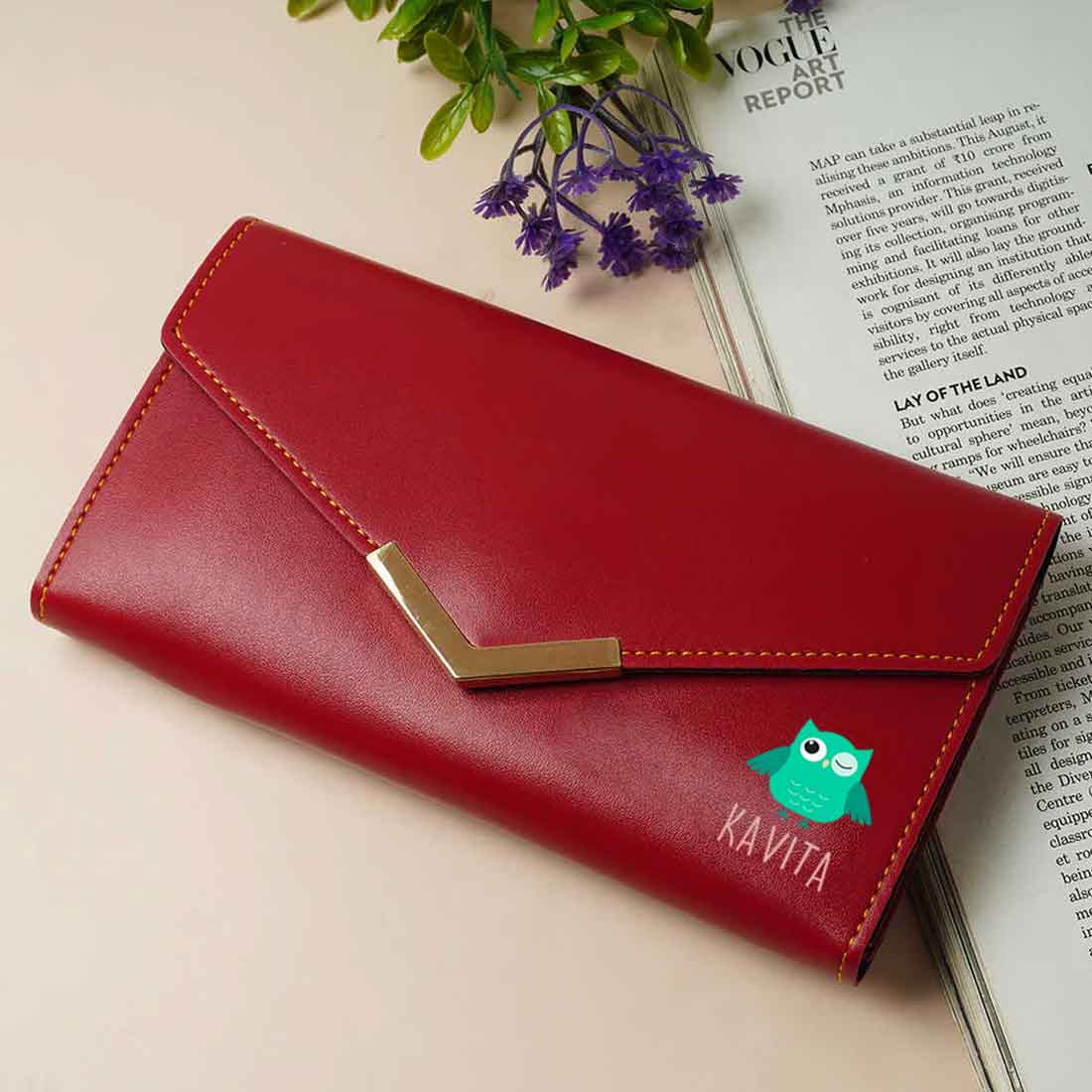 Customized Ladies Purse with Name - Faux Leather Clutch Purses for Women