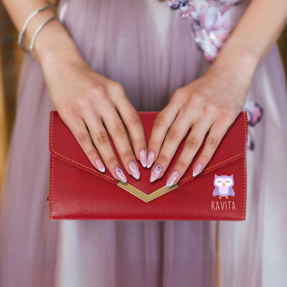 Customized Ladies Purse with Name - Faux Leather Clutch Purses for Women - Image 20