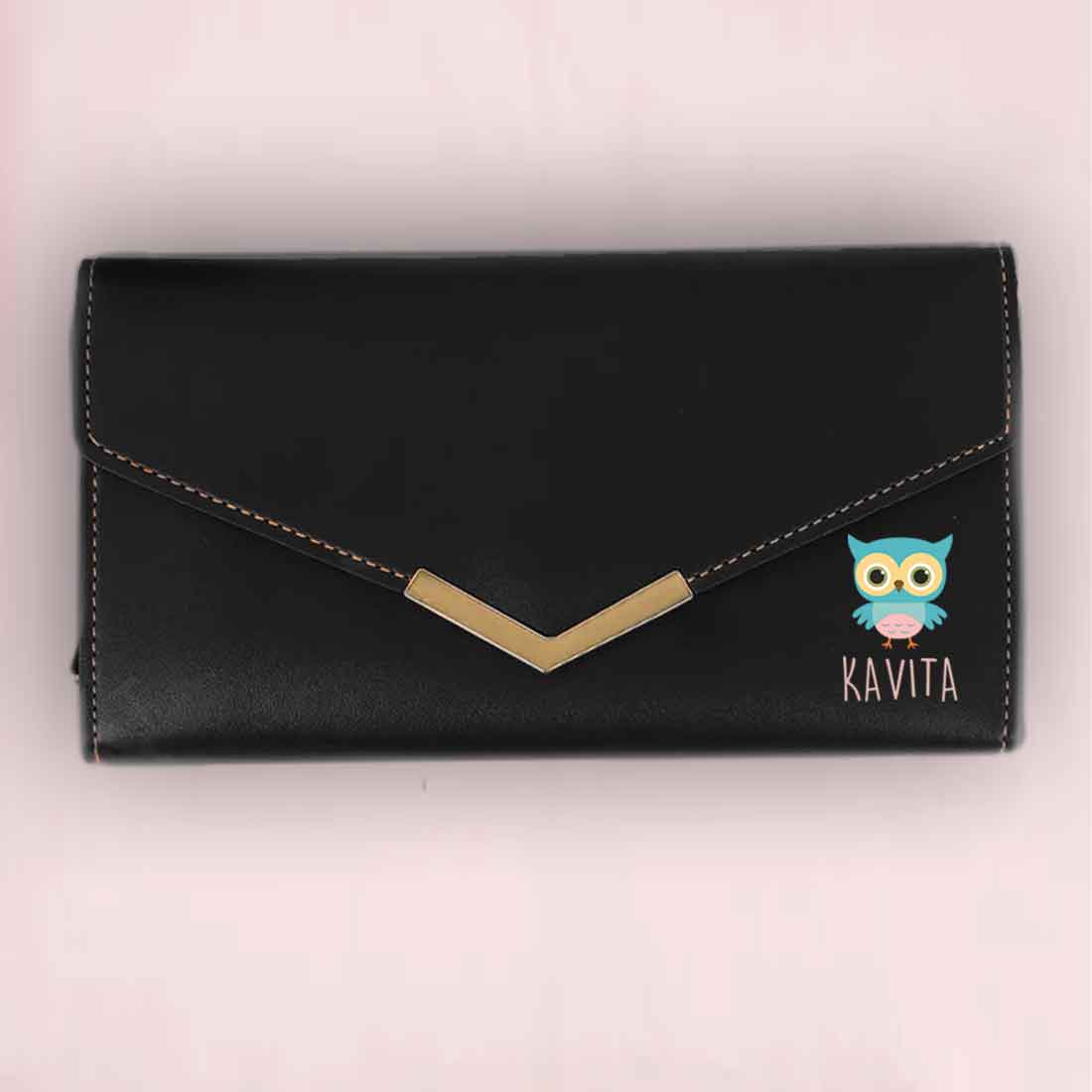 Customized Ladies Purse with Name - Faux Leather Clutch Purses for Women - Image 5
