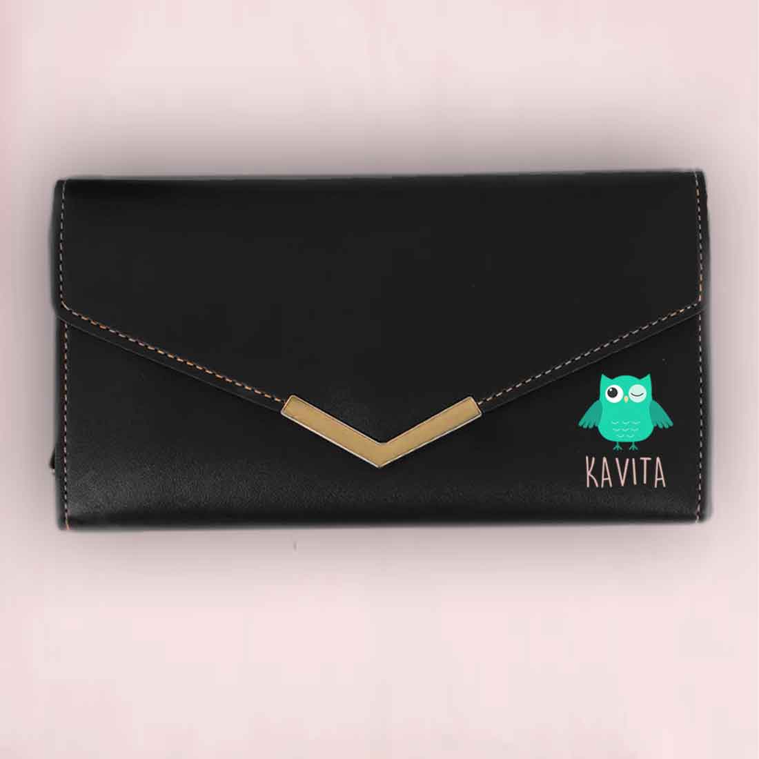 Customized Ladies Purse with Name - Faux Leather Clutch Purses for Women - Image 7