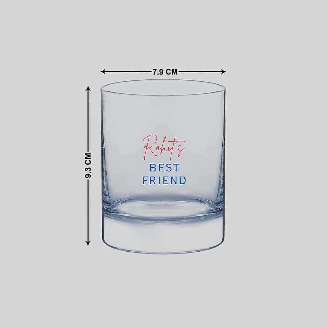 Customised Whiskey Glass with Name Alcohol Drinking Glasses - Best Friend - Image 4