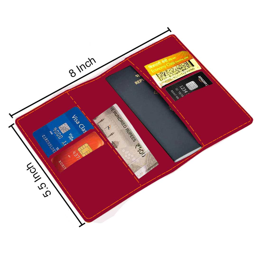 Customizable Passport Cover with Name Design PU Leather Passport Holder and Luggage Tag Set - Image 41
