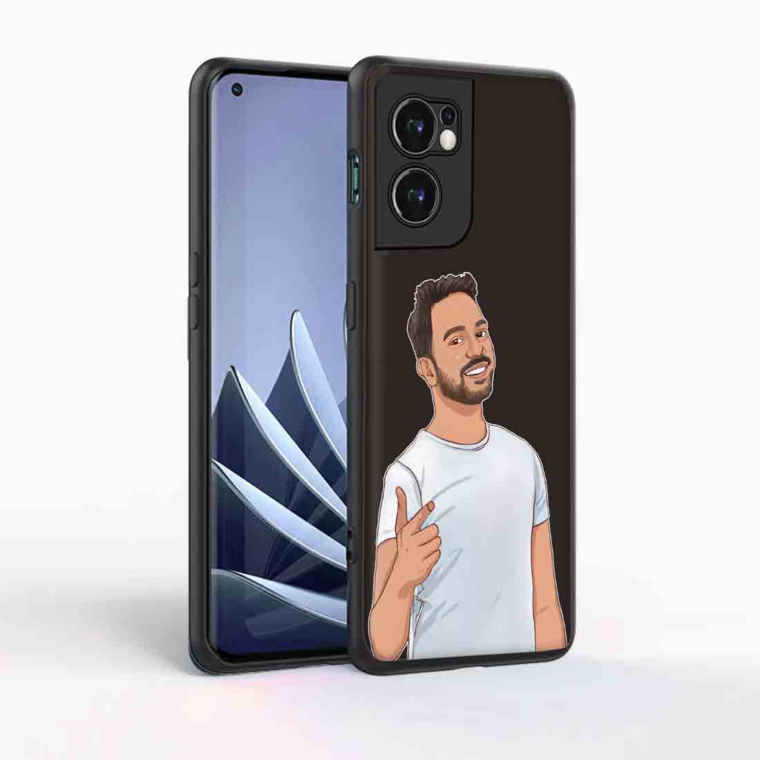 Customized Back Case for Oneplus Nord CE 2 with Photo Design Back Case - Cartoonify From Photo