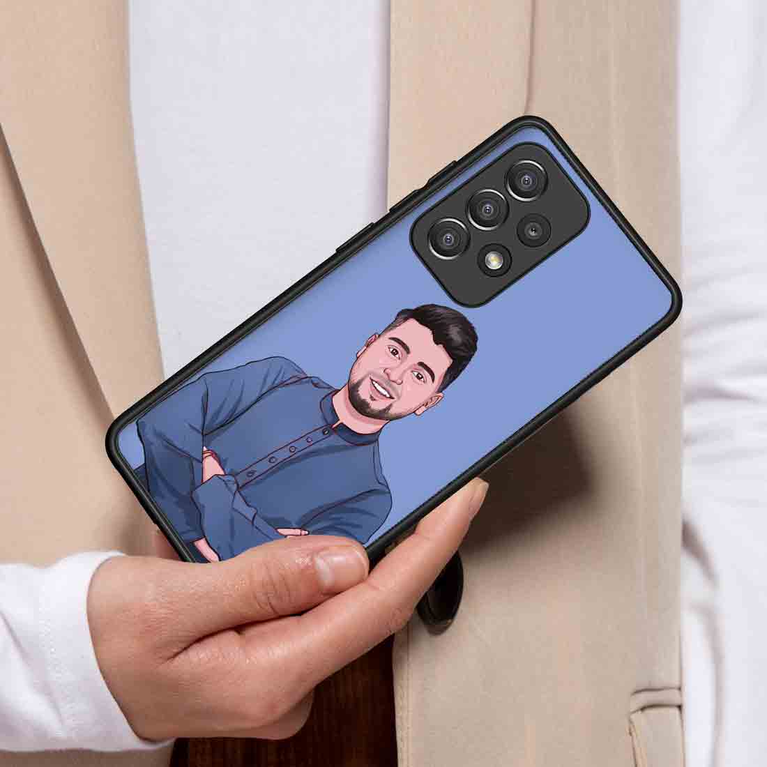 Customized Back Cover for Samsung A52 5G with Photo Designer Phone Cases - Cartoonify From Photo - Image 3