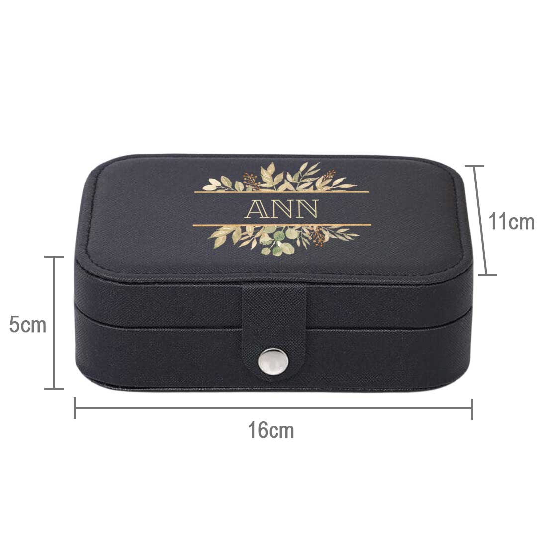 Customized Box Organizer for Jewelry Travelling Storage Case for Rings Earrings and Pendants - Floral Name - Image 4