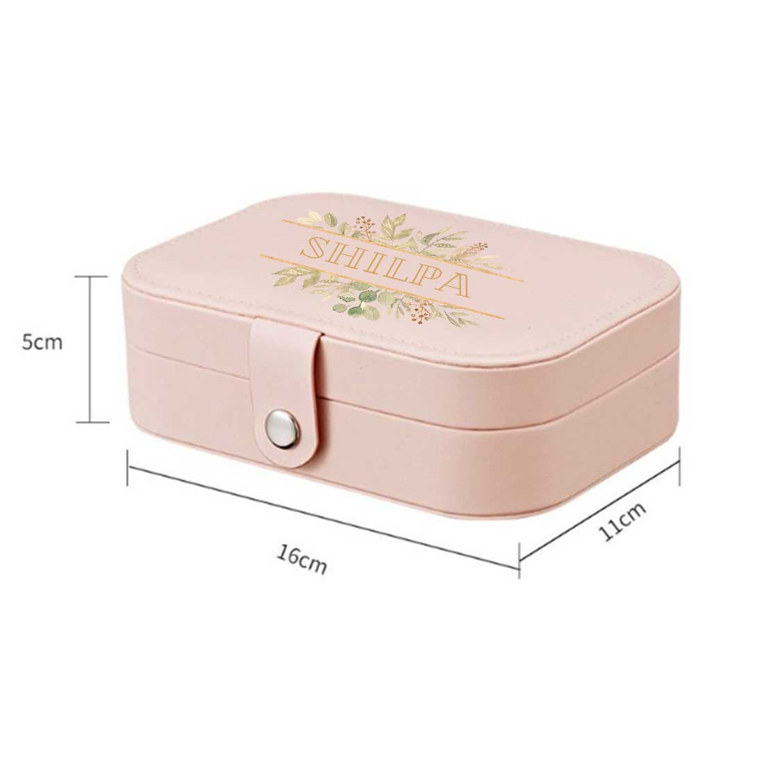 Customized Box Organizer for Jewelry Travelling Storage Case for Rings Earrings and Pendants - Floral Name - Image 8