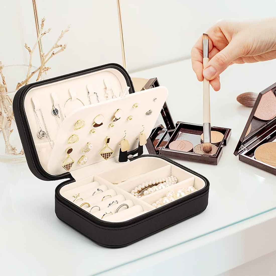 Customized Box Organizer for Jewelry Travelling Storage Case for Rings Earrings and Pendants - Floral Name - Image 9
