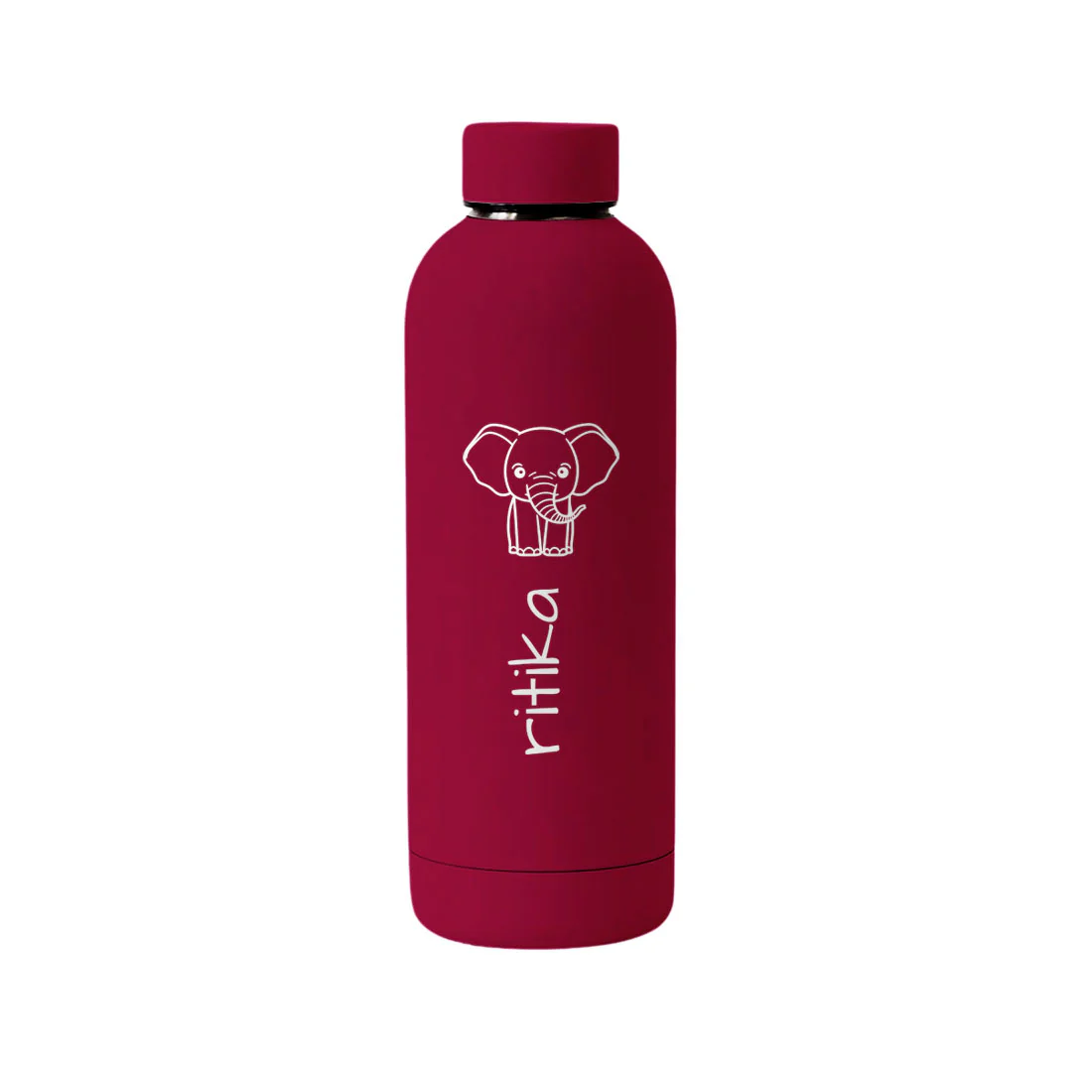Customized Children's Drink Bottles with Name – Double Insulated, BPA-Free, Leakproof Bottles for Travel, School & Home - Elephant Design - Image 11