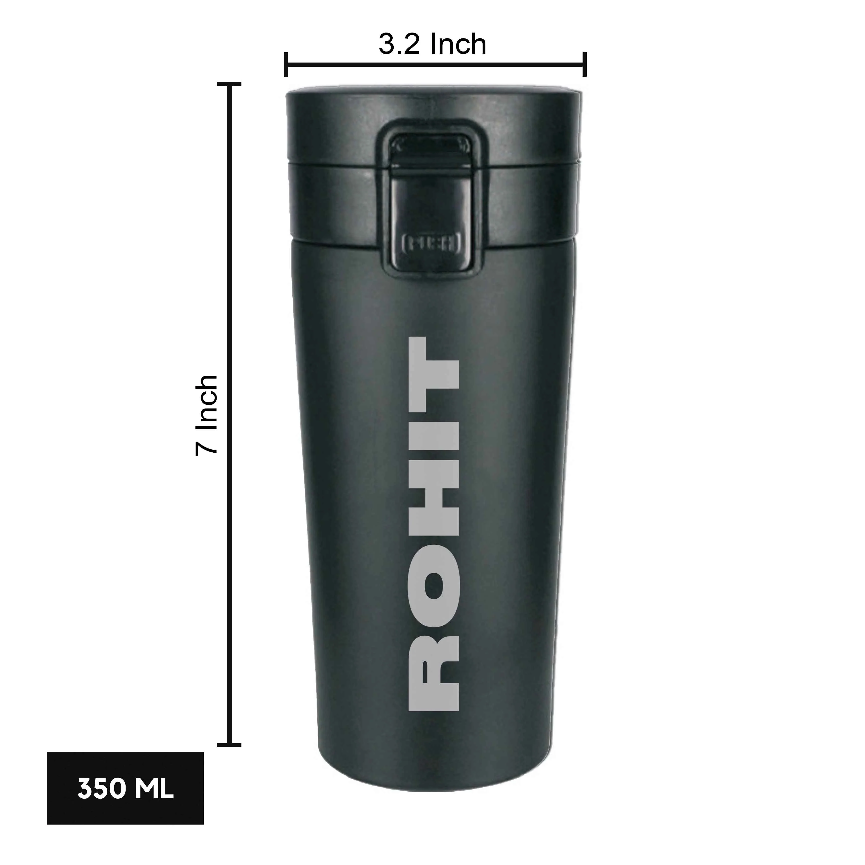 Customized Coffee Tumbler With Lid Travel Flask for Tea (380 ML) - Add Name - Image 5