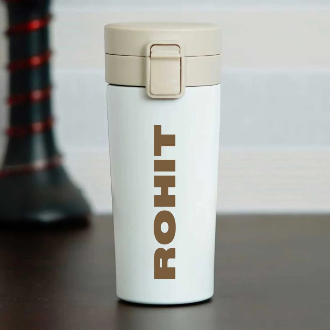 Customized Coffee Tumbler With Lid Travel Flask for Tea (380 ML) - Add Name - Image 8