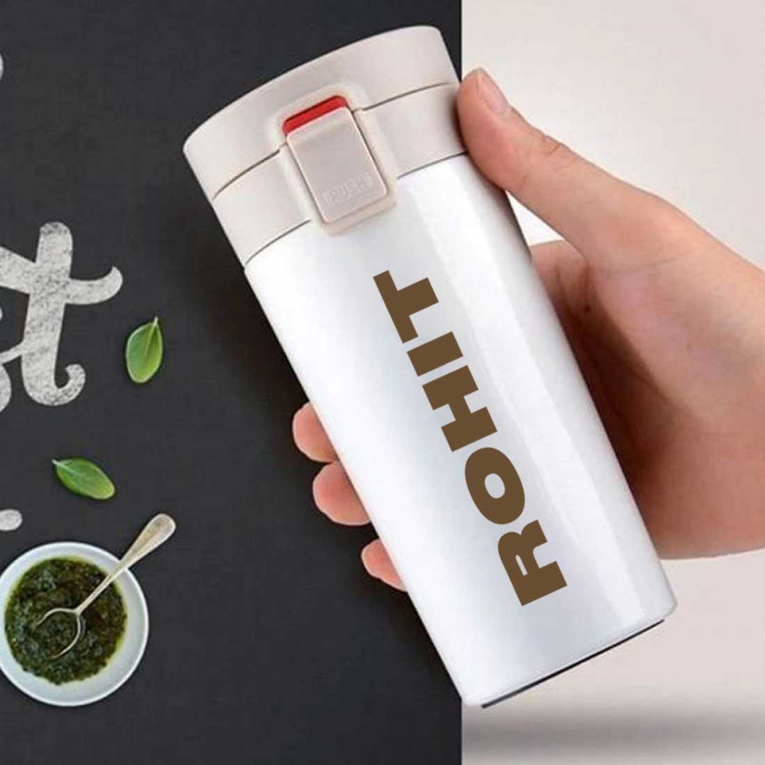 Customized Coffee Tumbler With Lid Travel Flask for Tea (380 ML) - Add Name - Image 9