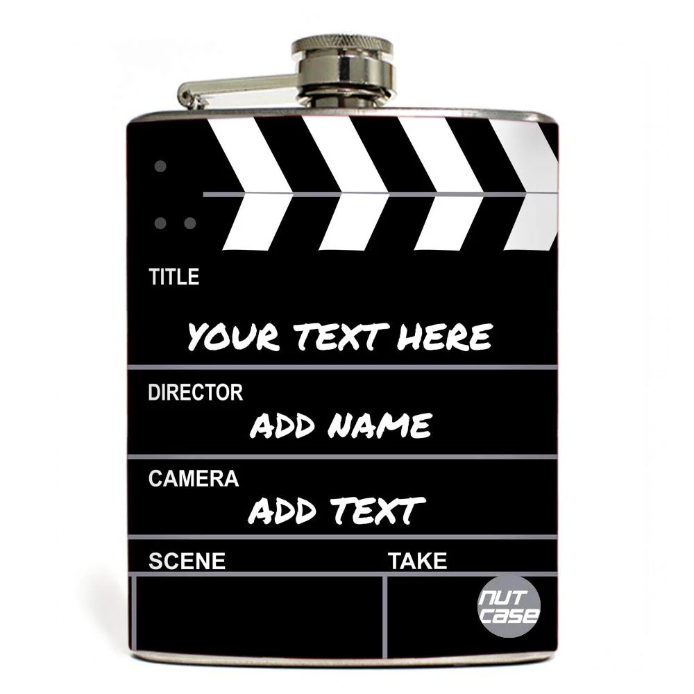 Personalized Gifts for Him Customised Hip Flask Gift Set with Funnel - Filmy - Image 2