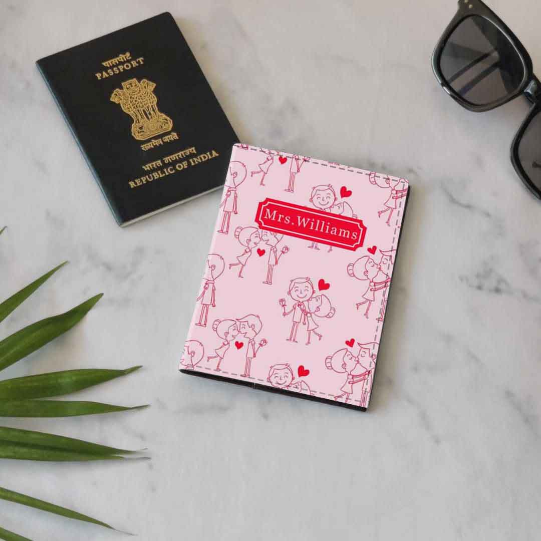 Customized Couple Passport Holder Luggage Tag Gift Box- Mr Mrs Passport Sleeve and Bag Tag Set - Image 11