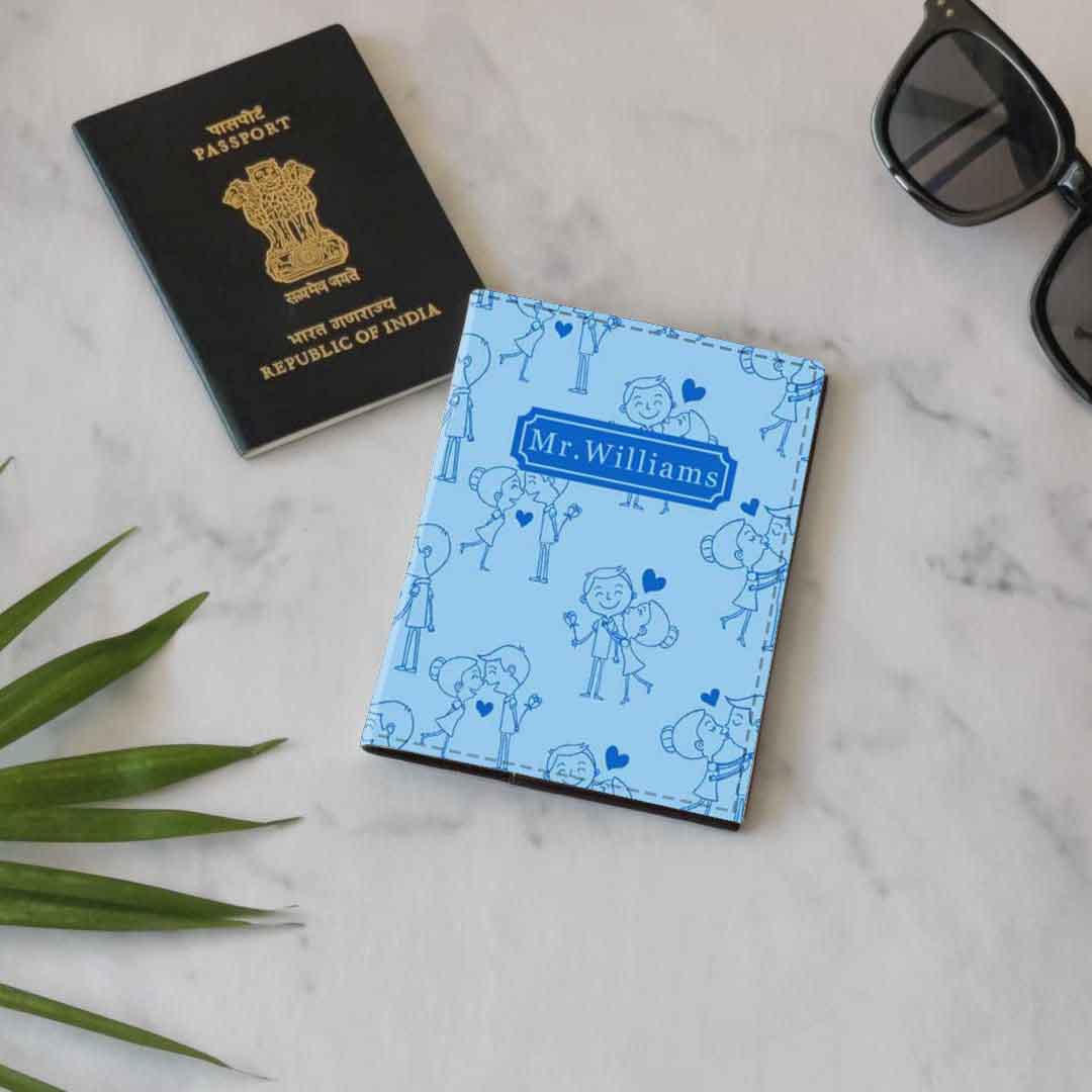 Customized Couple Passport Holder Luggage Tag Gift Box- Mr Mrs Passport Sleeve and Bag Tag Set - Image 9
