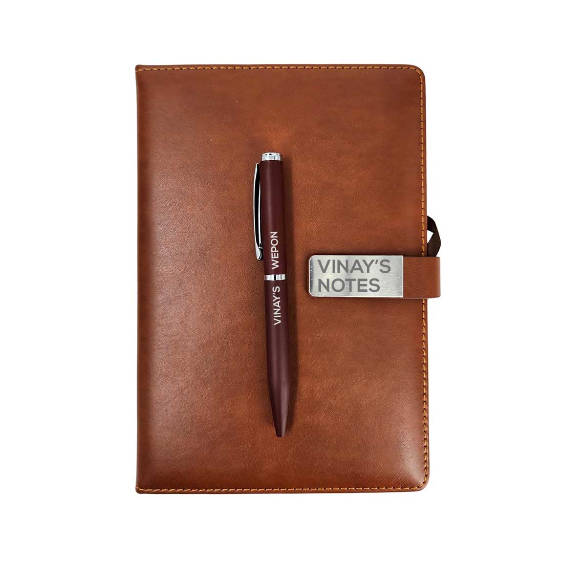 Customized Diary with a Pen - Perfect Corporate Gift - Add Name - Image 4