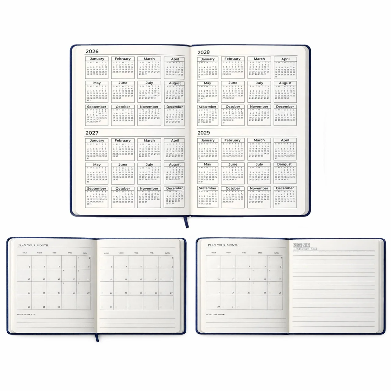 Customized Diary with Name Matching Engraved Pen | Premium Leatherette Diary with Name Black Gift Box - Image 3