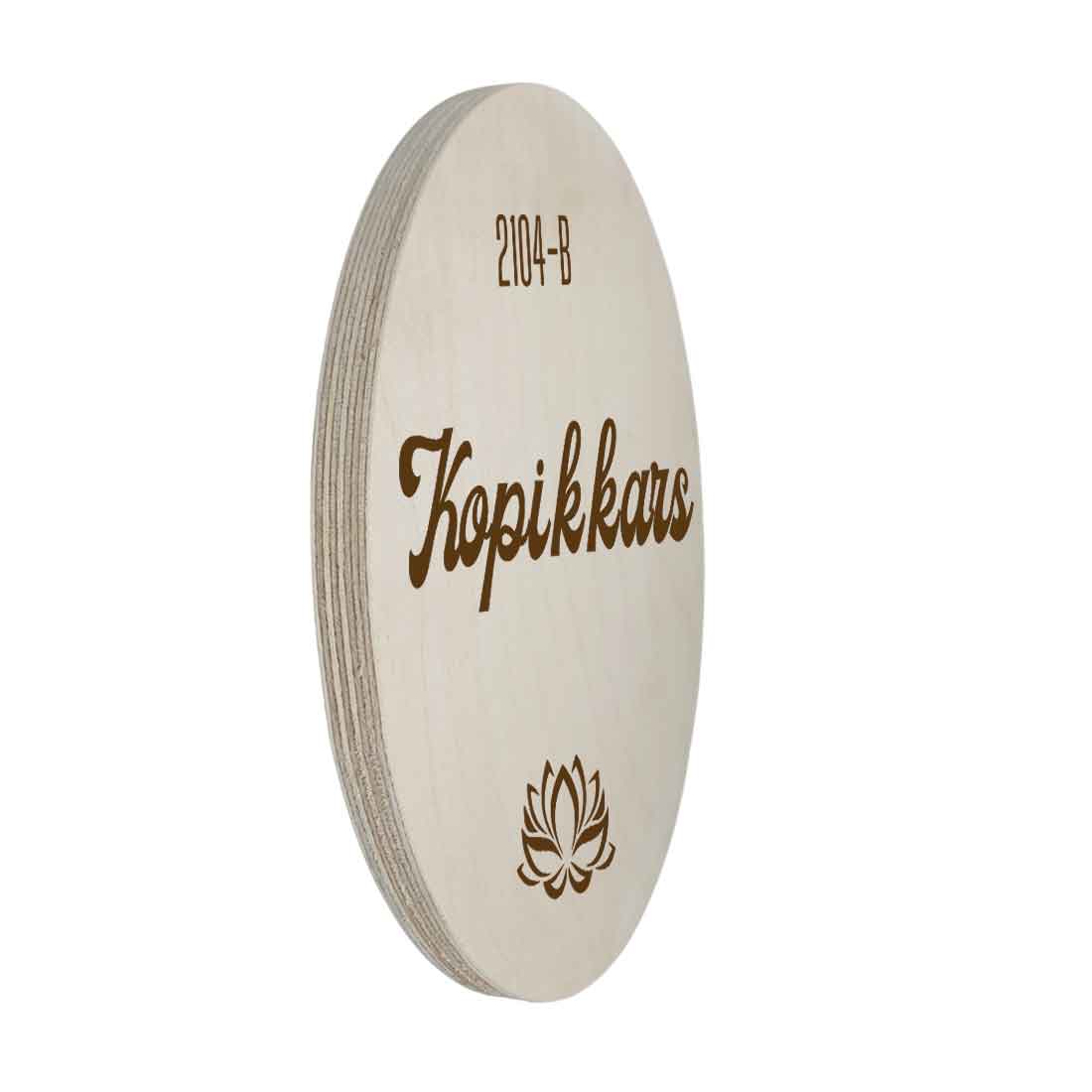 Customized Engrave Round Name Plate Design for Home Flat Wooden Name Board - Image 4