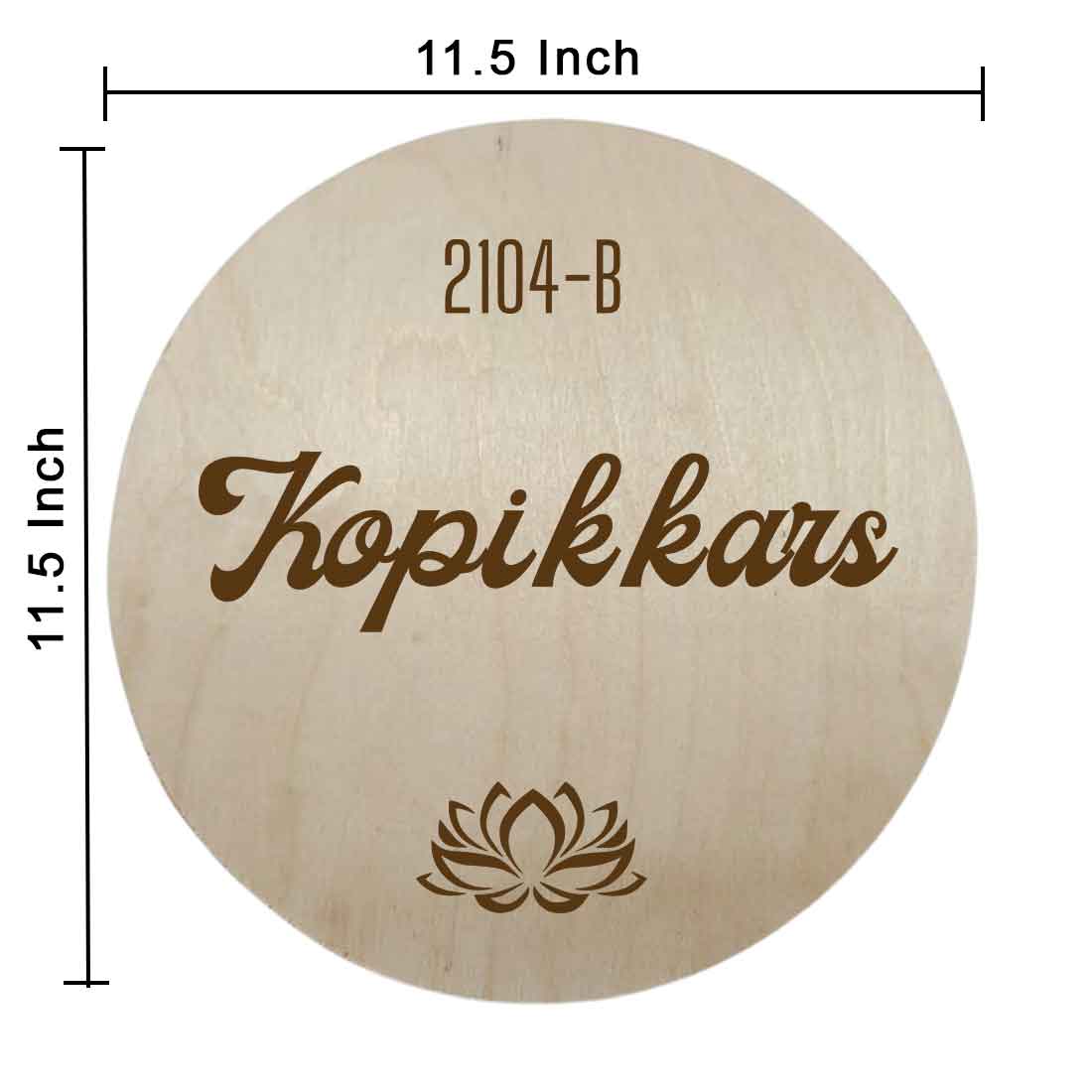 Customized Engrave Round Name Plate Design for Home Flat Wooden Name Board - Image 5