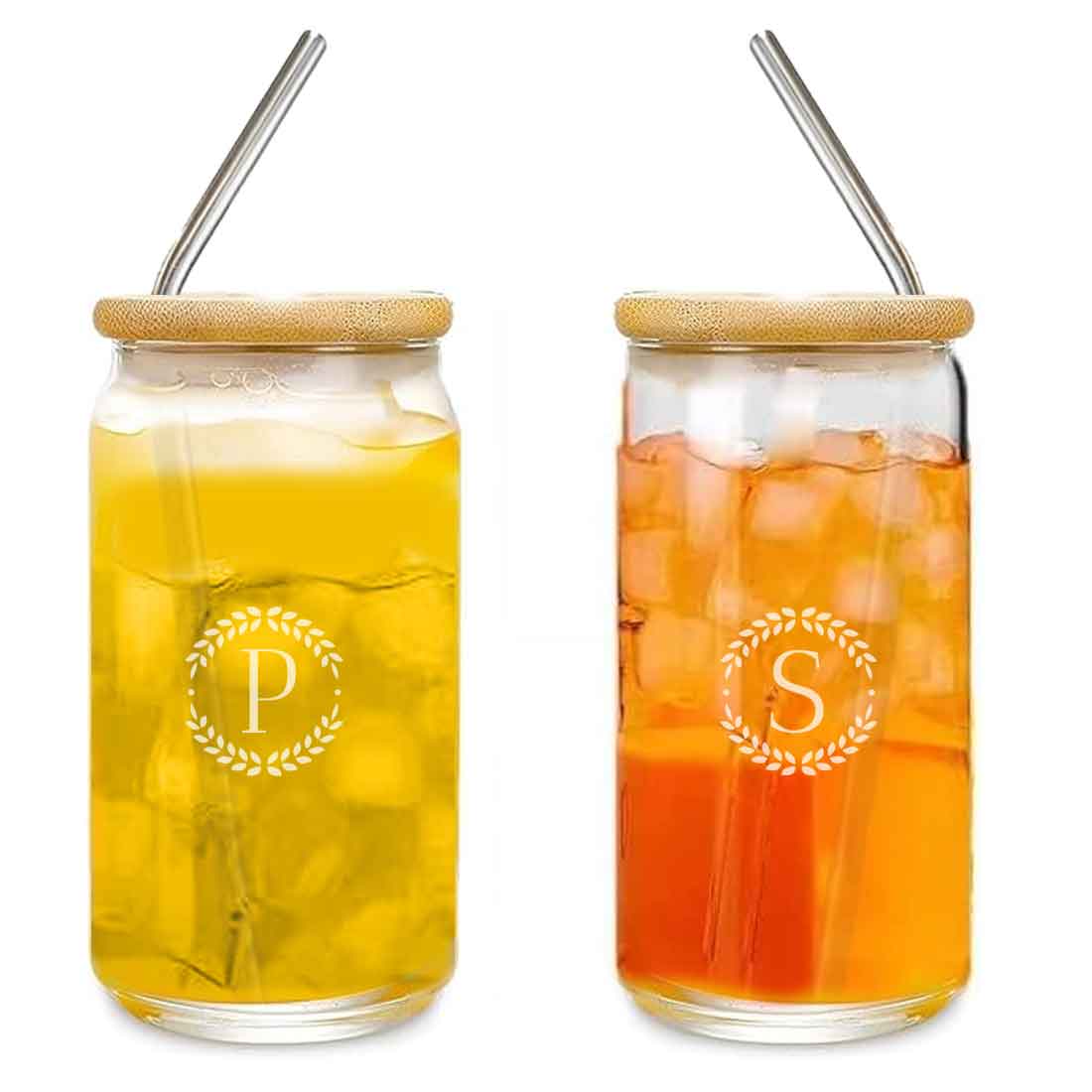 Nutcase Customized Glass Water Bottle with Straw and Bamboo Lid - Image 6