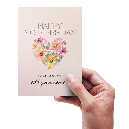 Customized Greeting Card Mother's Day Gift From Daughter- Flower