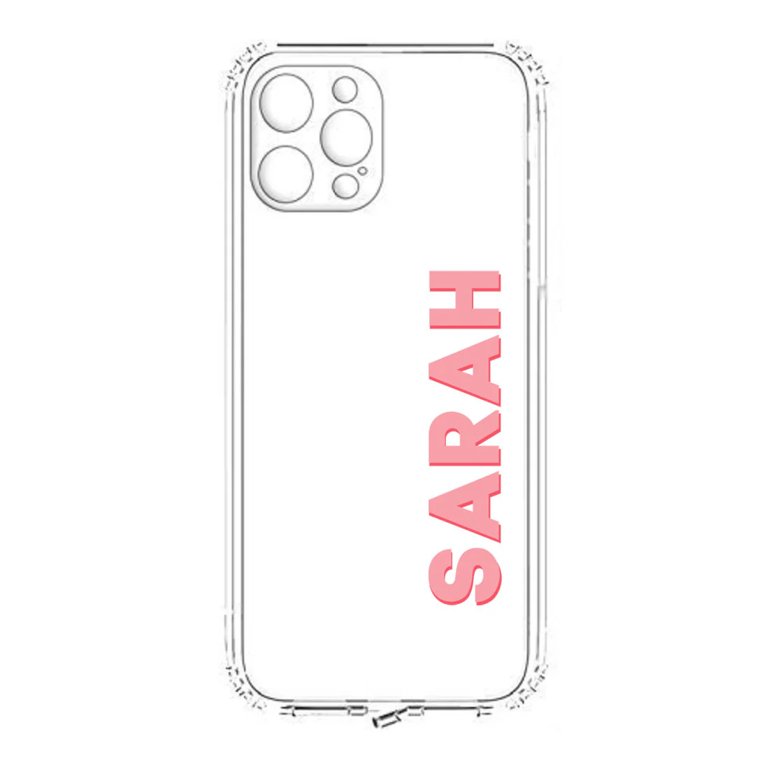 Customized IPhone 11 Pro Case with Camera Protection Transparent Cover with Name - Image 2
