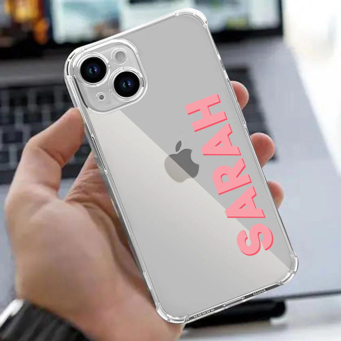 Customized iPhone 14 Case with Name TPU Clear Cover with Camera Protection - Image 5