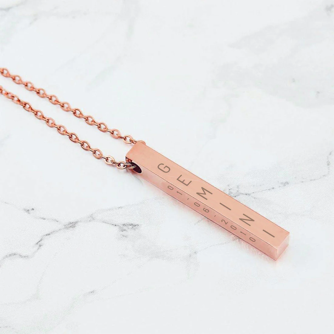 Customized Jewelery Necklace Pendant With Name and Date Engraved Gifts for Women - Image 3