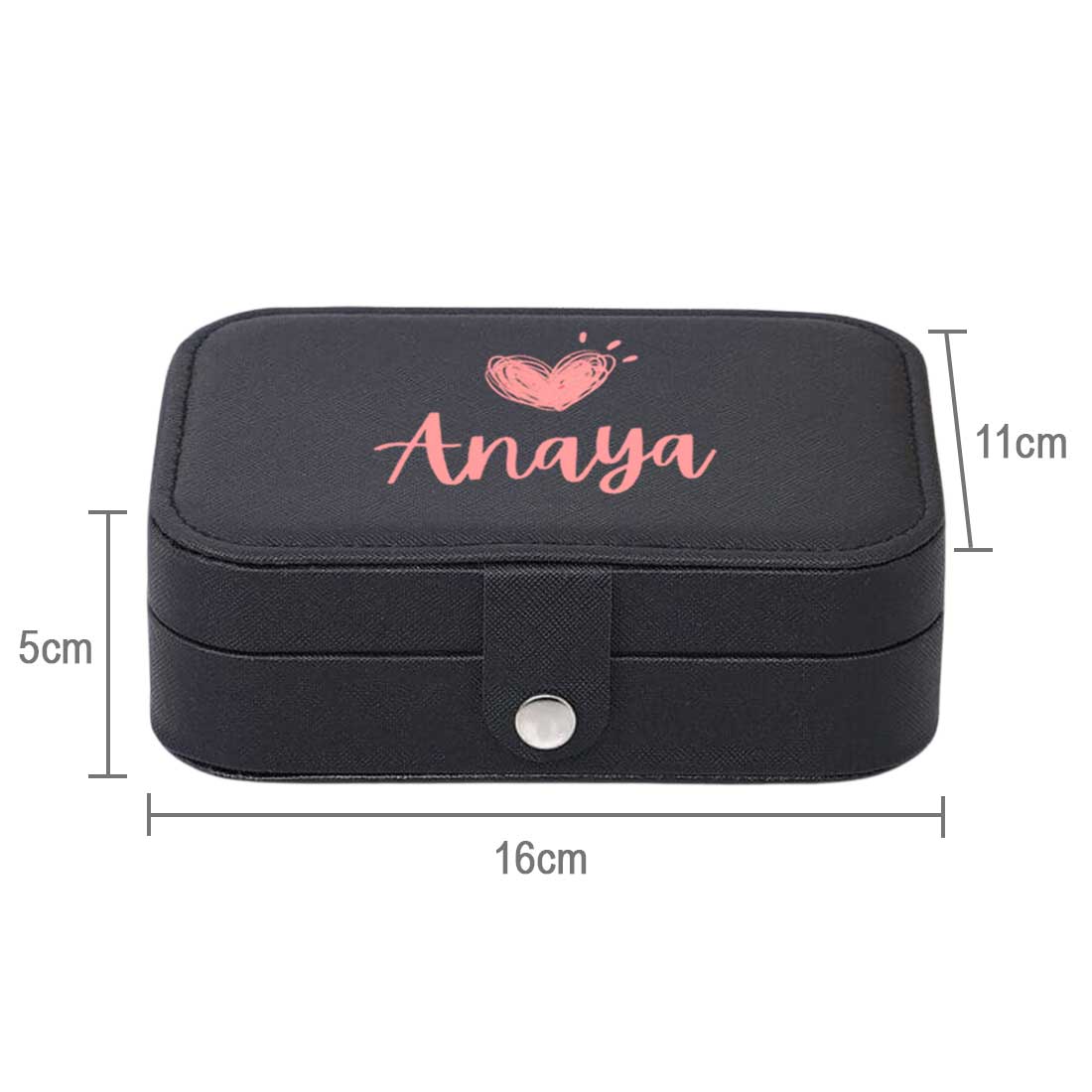 Customized Jewellery Storage Pouch for Girls Travel Storage Case for Rings Earrings and Pendants-Your Name - Image 5