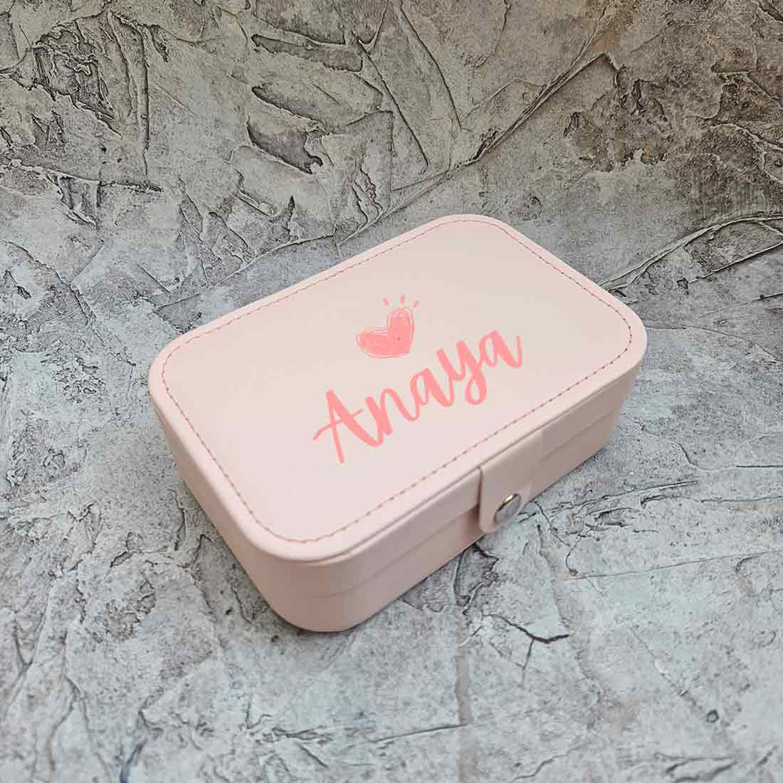 Customized Jewellery Storage Pouch for Girls Travel Storage Case for Rings Earrings and Pendants-Your Name - Image 6