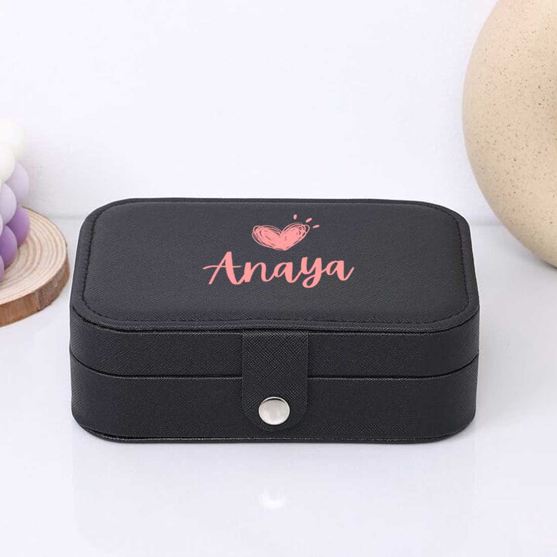 Customized Jewellery Storage Pouch for Girls Travel Storage Case for Rings Earrings and Pendants-Your Name - Image 7