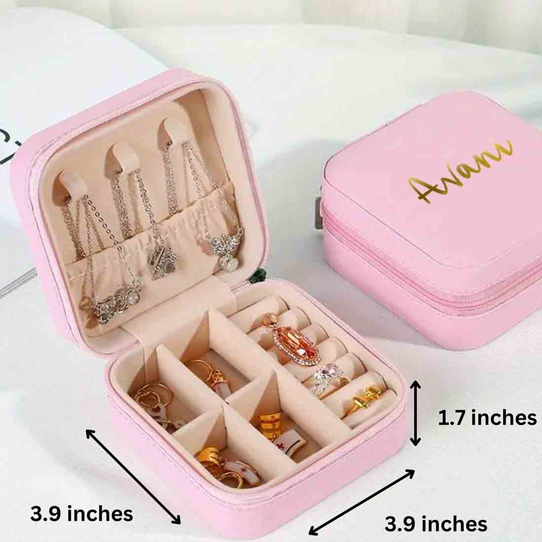 Customized Jewelry Box Organizer for Travel Storage Case for Rings, Earrings and Pendants - Image 3