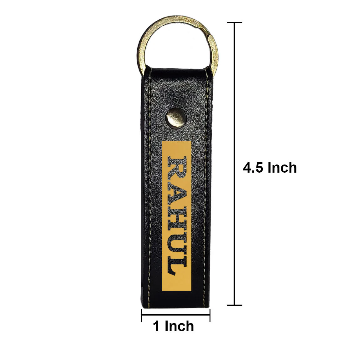 Custom Keychains Vegan Leather for Home Bike Keys - Add Name - Image 4