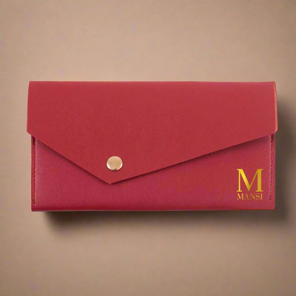 Customized Ladies Wallet-Stylish Envelope Clutch with Name and Initial - Image 3
