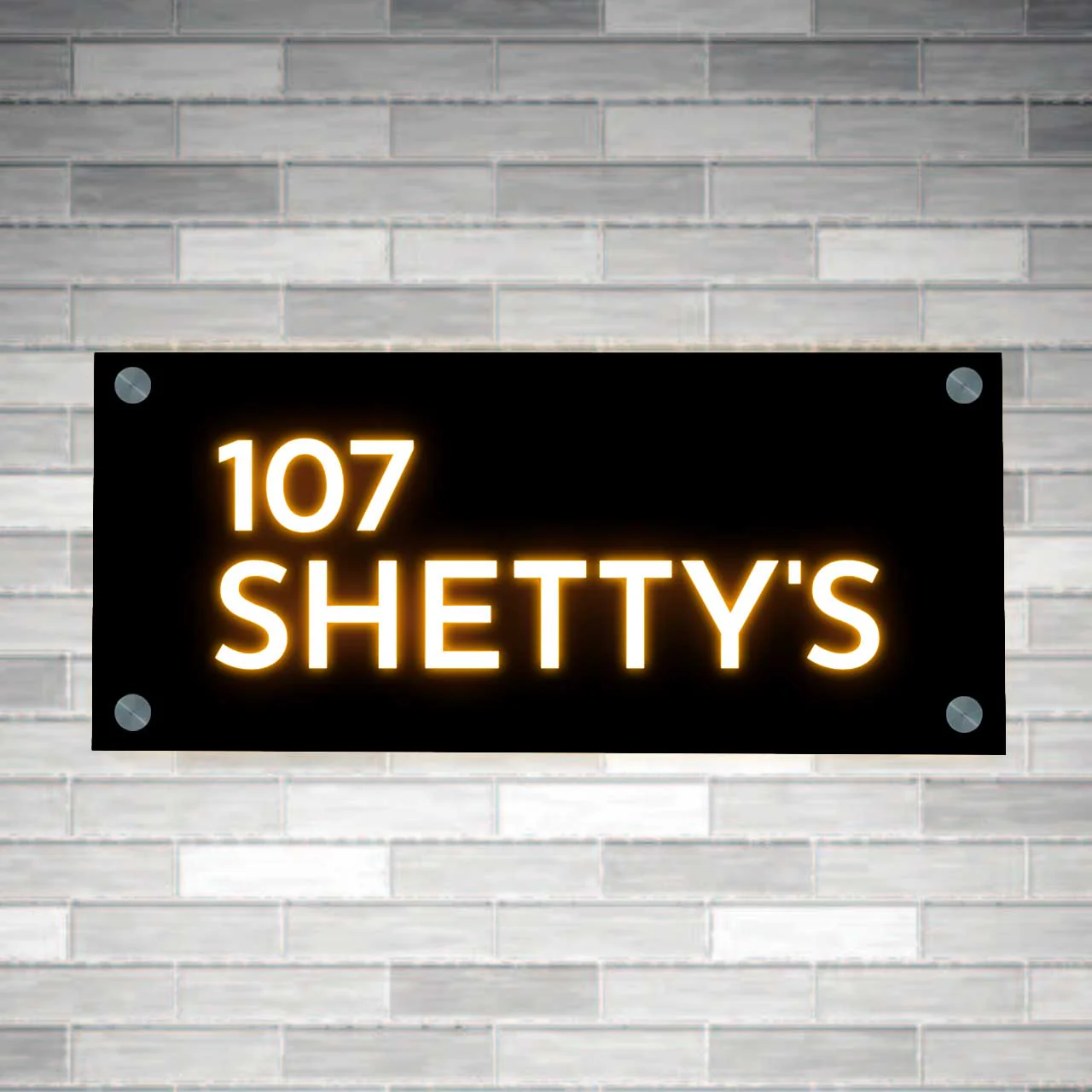 Customized LED Name Plates - House Name Plate with Light & 3D Raised Fonts