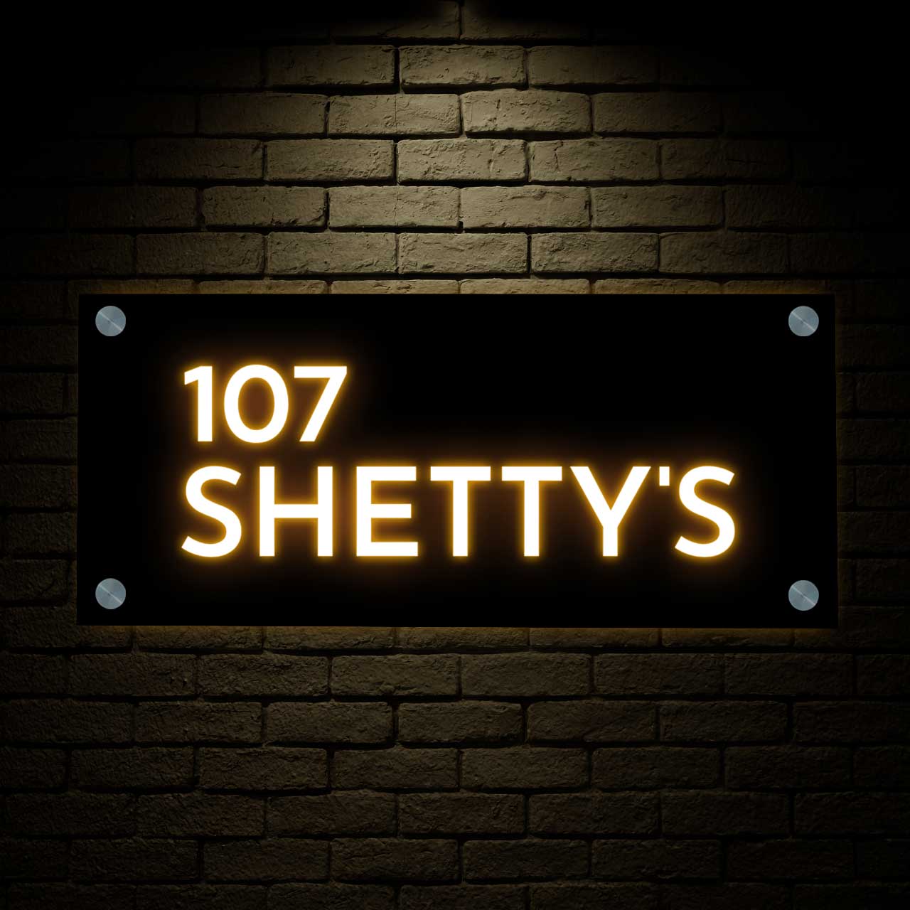 Customized LED Name Plates - House Name Plate with Light & 3D Raised Fonts - Image 3
