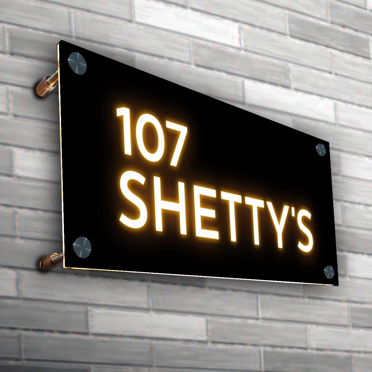 Customized LED Name Plates - House Name Plate with Light & 3D Raised Fonts - Image 6