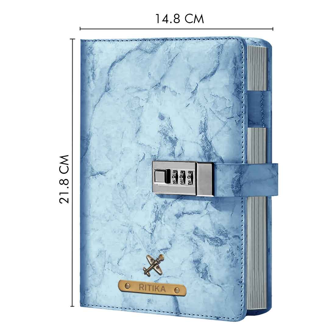 Customized Lockable Diary with Charms - Premium PU Leather Diaries with Pen - Image 3